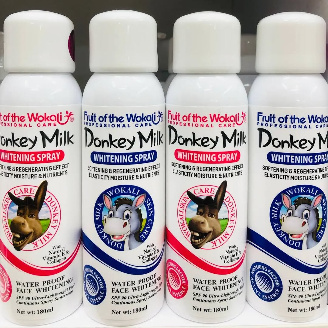 اسپری سفیدکننده ، ضدآفتاب ، آبرسان صورت و بدن شیرالاغ برند ووکالی